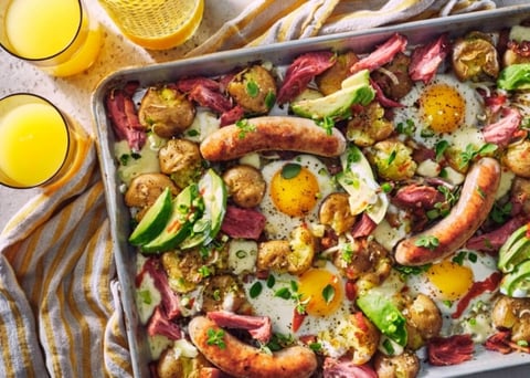 Plaque Brunch Jambon, Saucisses et Lardons