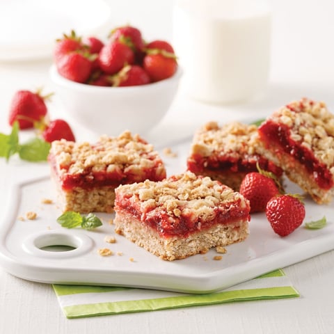 Carrés aux Fraises et Bananes
