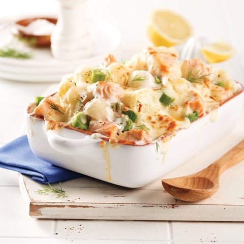 Casserole de Saumon et Poireaux