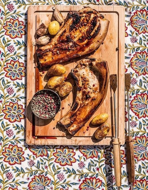Côtes de Porc au Miel et à la Moutarde