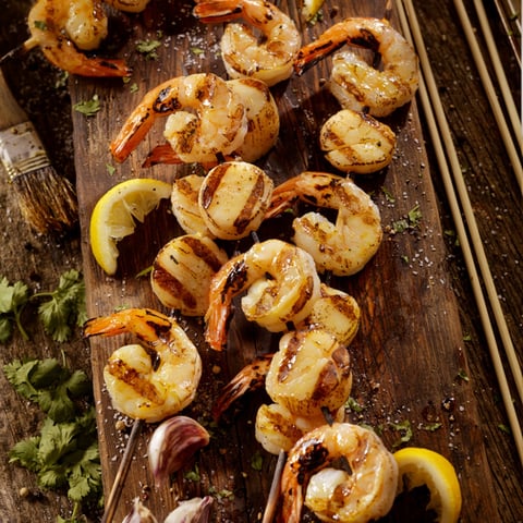 Brochettes de Fruits de Mer à la Cajun