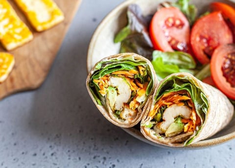 Wraps au Halloumi et Avocat