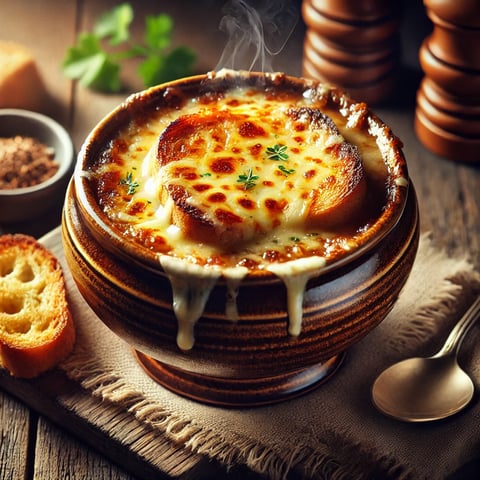 Soupe à l’oignon gratinée