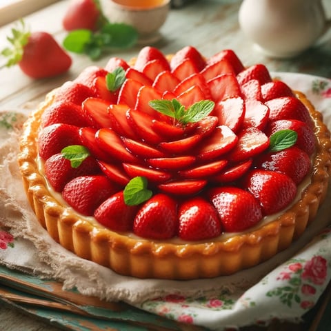 Tarte aux Fraises Maison