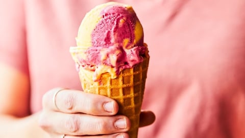 Glace à la Framboise et à la Mangue