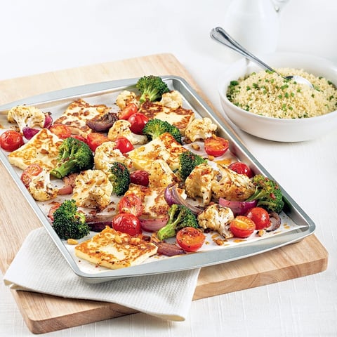 Halloumi et Légumes à la Méditerranéenne sur la Plaque