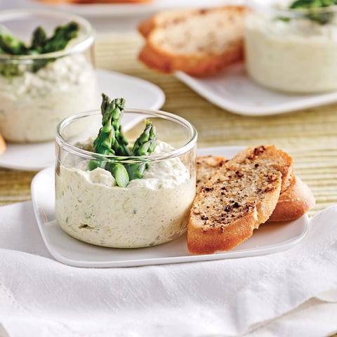 Mousse de Poireaux aux Pointes d’Asperges