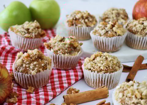 Muffins Streusel aux Pommes et Piment de la Jamaïque