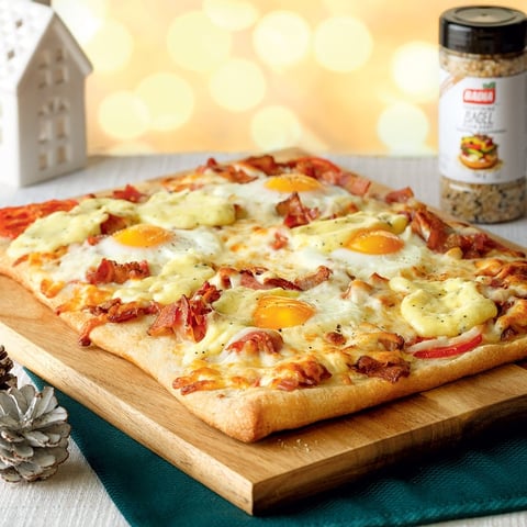Pizza Déjeuner Jambon-oeufs-bacon