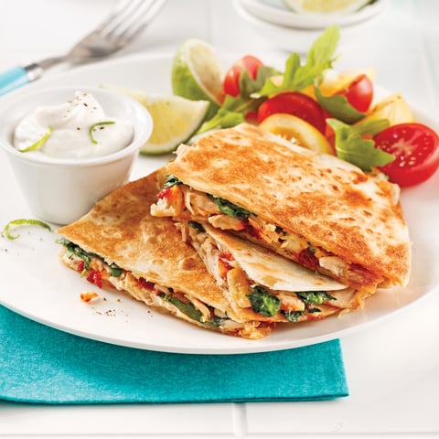 Quesadillas au Thon et Épinards