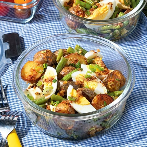 Salade de Pommes de Terre, Haricots Verts et œufs