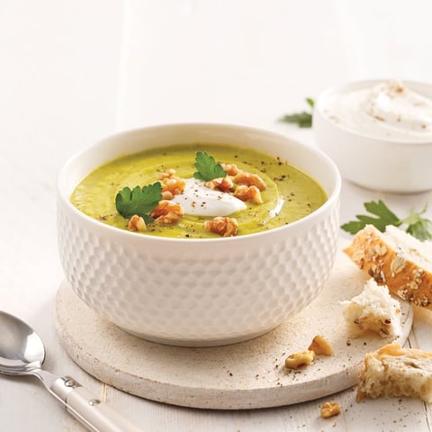 Soupe-repas au Brocoli, Chou-fleur et Cheddar