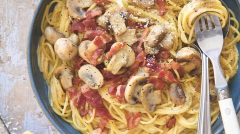 Spaghetti Carbonara aux Champignons