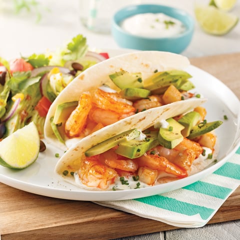 Tacos aux Fruits de Mer et Avocat