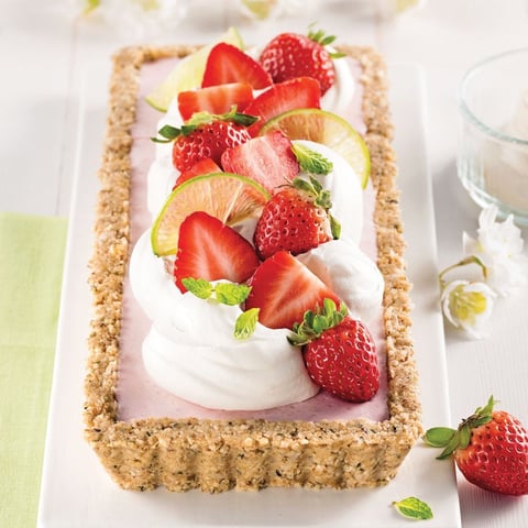 Tarte au Yogourt et Fraises