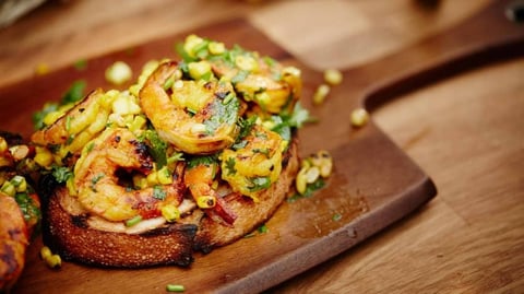 Crevettes et Maïs «à la plancha»