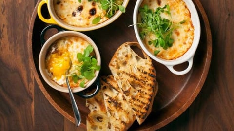 Cassolettes d’Oeuf au Jambon et à la Crème