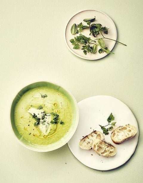 Velouté de Petits Pois au Gorgonzola
