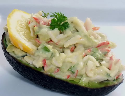Avocat Farci au Crabe