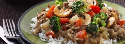 Bœuf et Brocoli en Sauce avec Riz