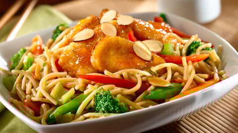 BOL DE POULET CROUSTILLANT A L'ORANGE