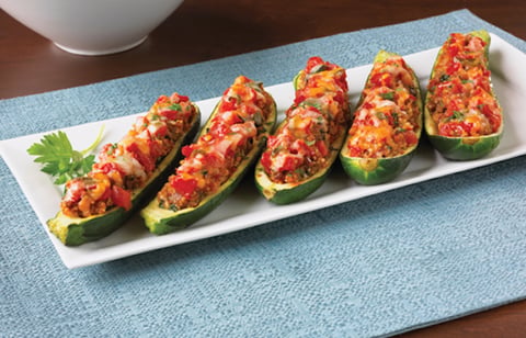 Barquettes de Courgettes Farcies au Quinoa