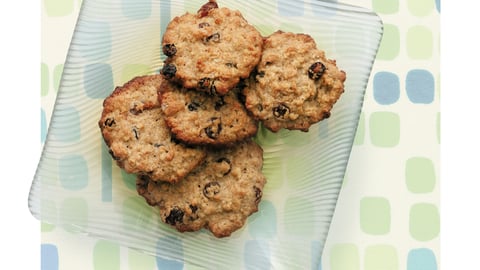 Biscuits à l'avoine, au Miel et aux Raisins