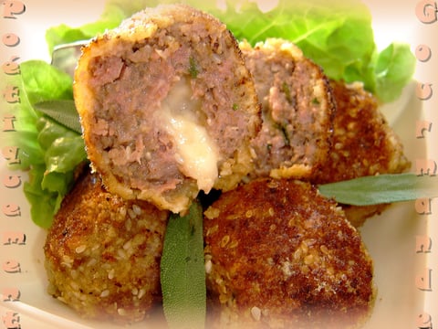 Boulettes de Viande au Coeur de Mozzarella