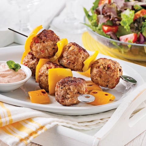 Brochettes de Boulettes de Porc Épicées