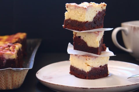 Brownie Marbré aux Framboises