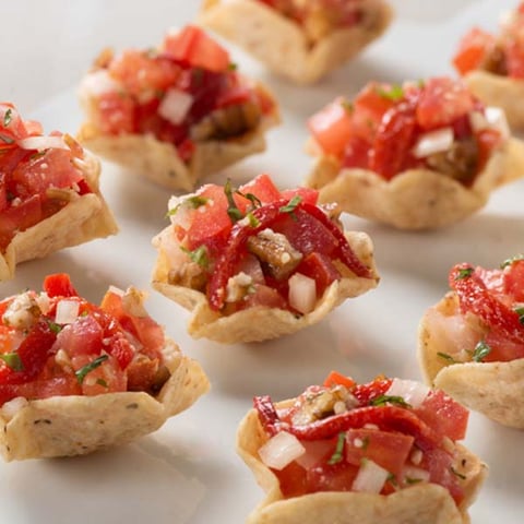 Bruschetta aux Poivrons Rouges et Pesto