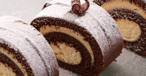 Bûche Légère au Chocolat et sa Crème de Vanille