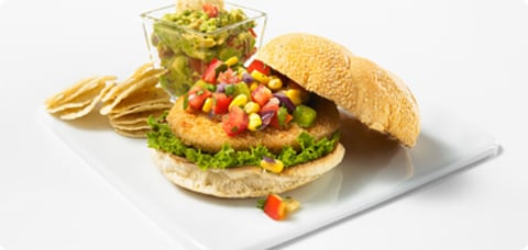 Burger de Poulet Mexicain
