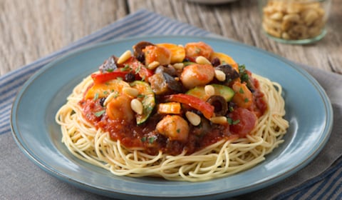 CAPELLINIS AVEC SAUCE DU PÊCHEUR À LA TOSCANE