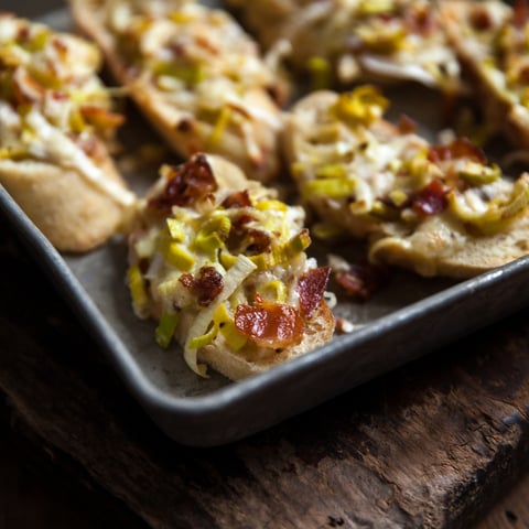 CROÛTONS DE POIREAUX & BACON