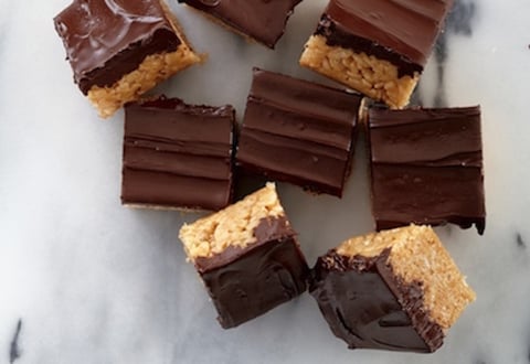 Carrés Rice Krispies au Beurre D'arachides et au Chocolat