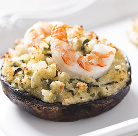 Champignons Portobello Farcis de Crevettes