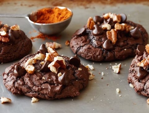 Chocolat chaud épicé Brownie Cookies