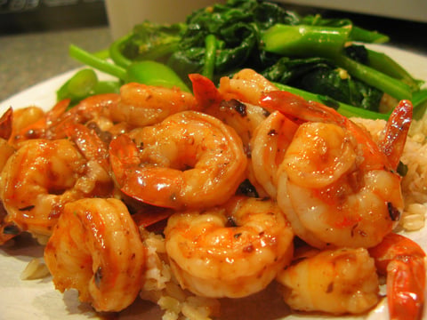 Crevettes Sautés et Légumes