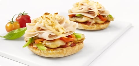 Croque Pizza à l'italienne à l'émincé de Poulet