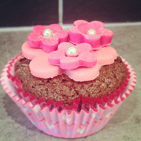 Cupcakes Chocolat au Cœur Coulant Framboise