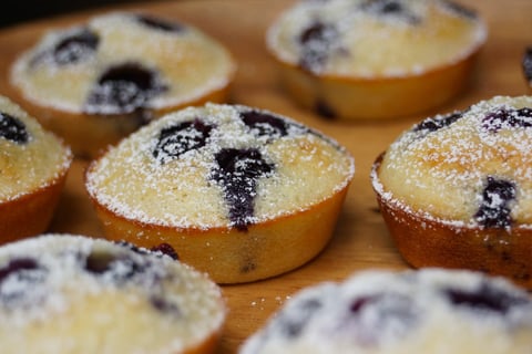 Financiers aux Myrtilles et Zestes de Citron
