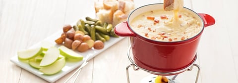 Fondue au Fromage et au Bacon Fumé à L’ancienne