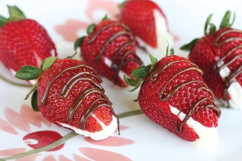 Fraises au Fromage à la Crème Chocolat