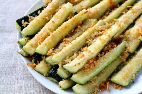 Frites de Courgettes Parmesan et Citron