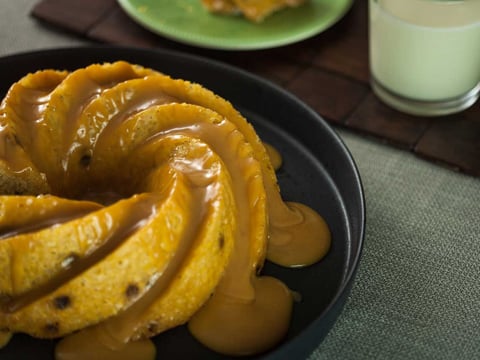 Gâteau de Riz et Sauce au Caramel Pimentée à L’orange
