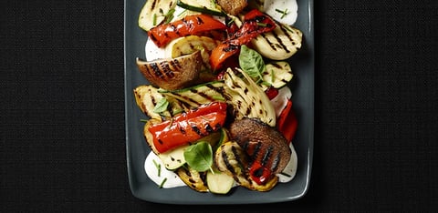 Légumes Grillés et Sauce Yogourt-Parmesan