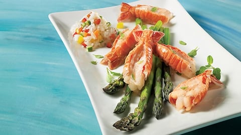 Langoustines sur Nid D’Asperges