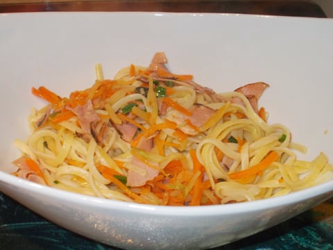 Linguines au Capicollo et Légumes