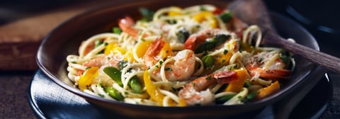 Linguines aux Crevettes et aux Asperges